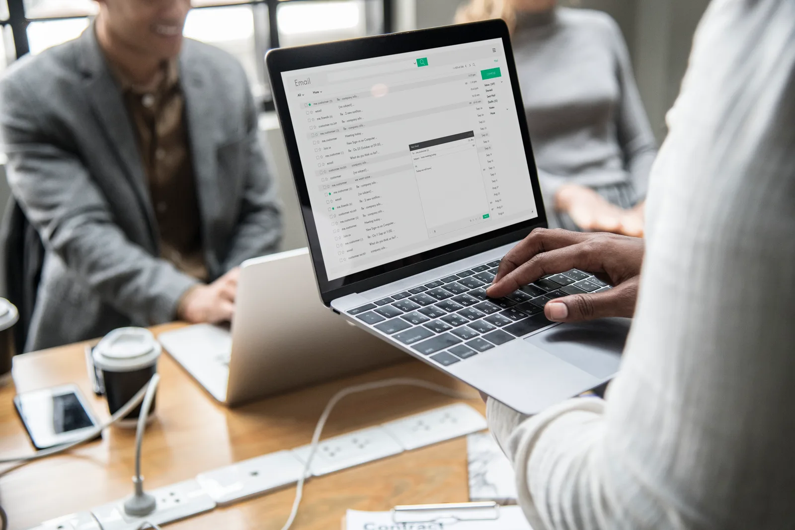 Custom software and dashboards running on a laptop