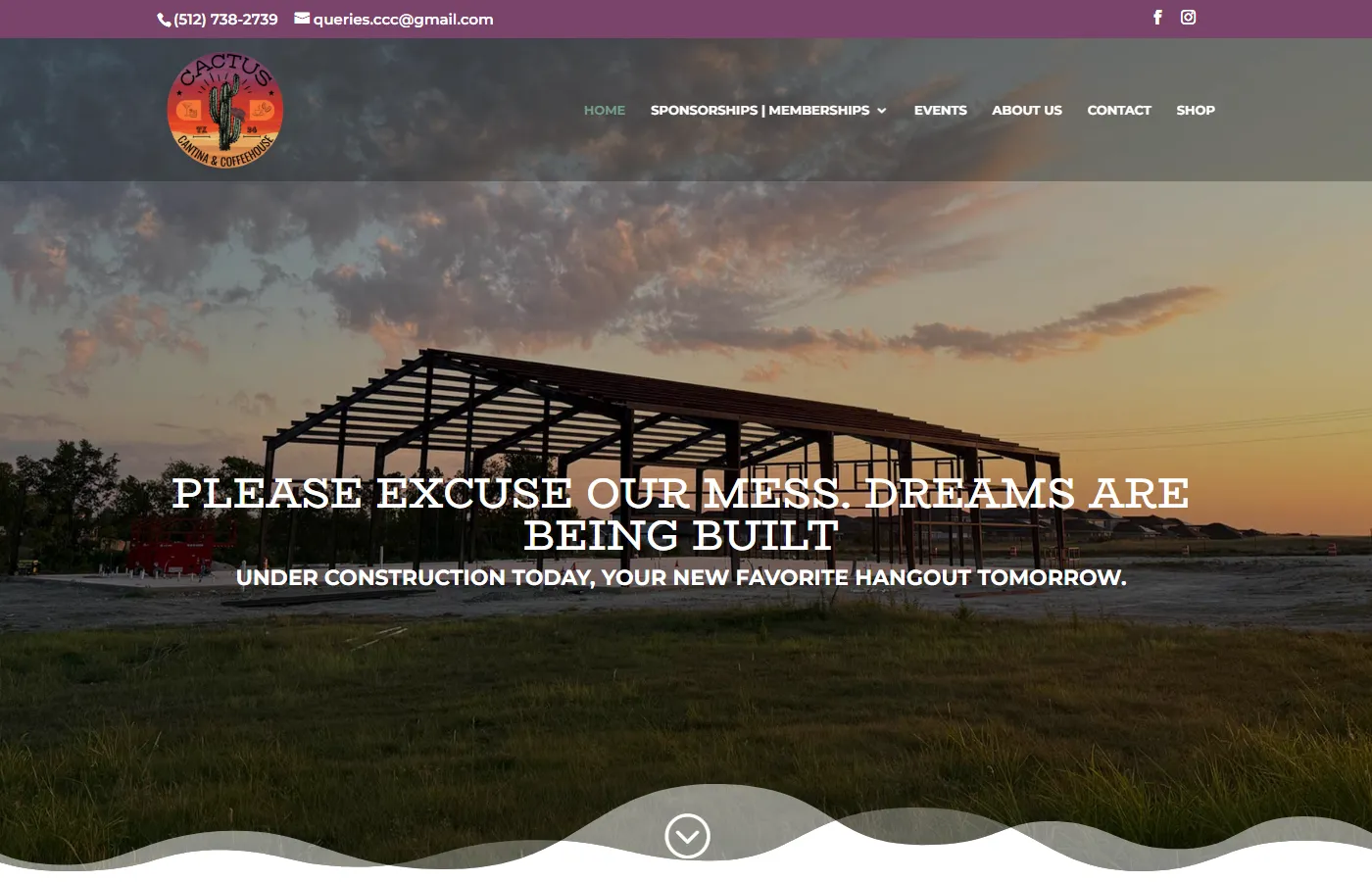 Cactus Cantina & Coffeehouse website built by Cavenaugh Media