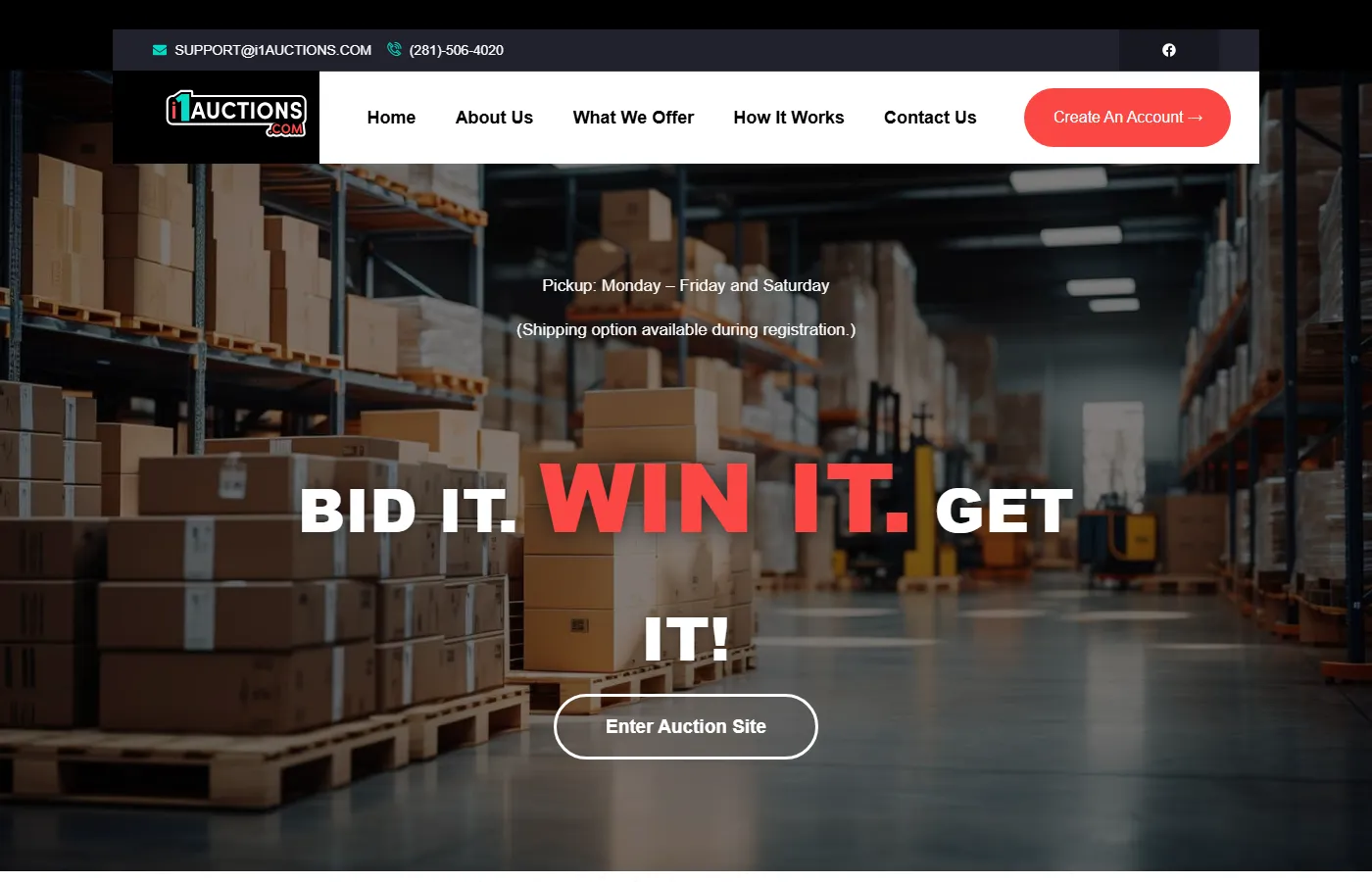 i1 Auctions website built by Cavenaugh Media