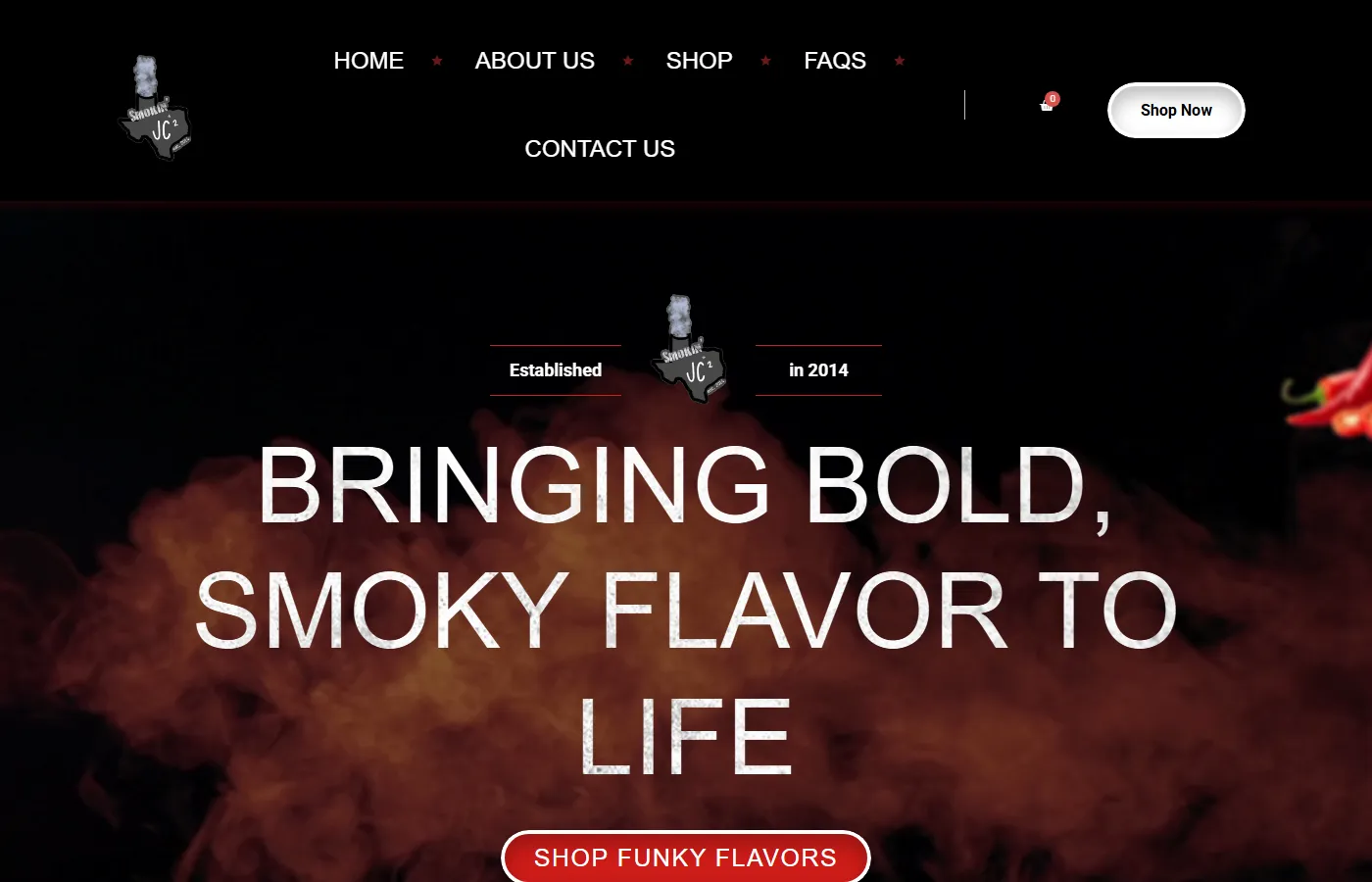 Smokin JC Squared website built by Cavenaugh Media