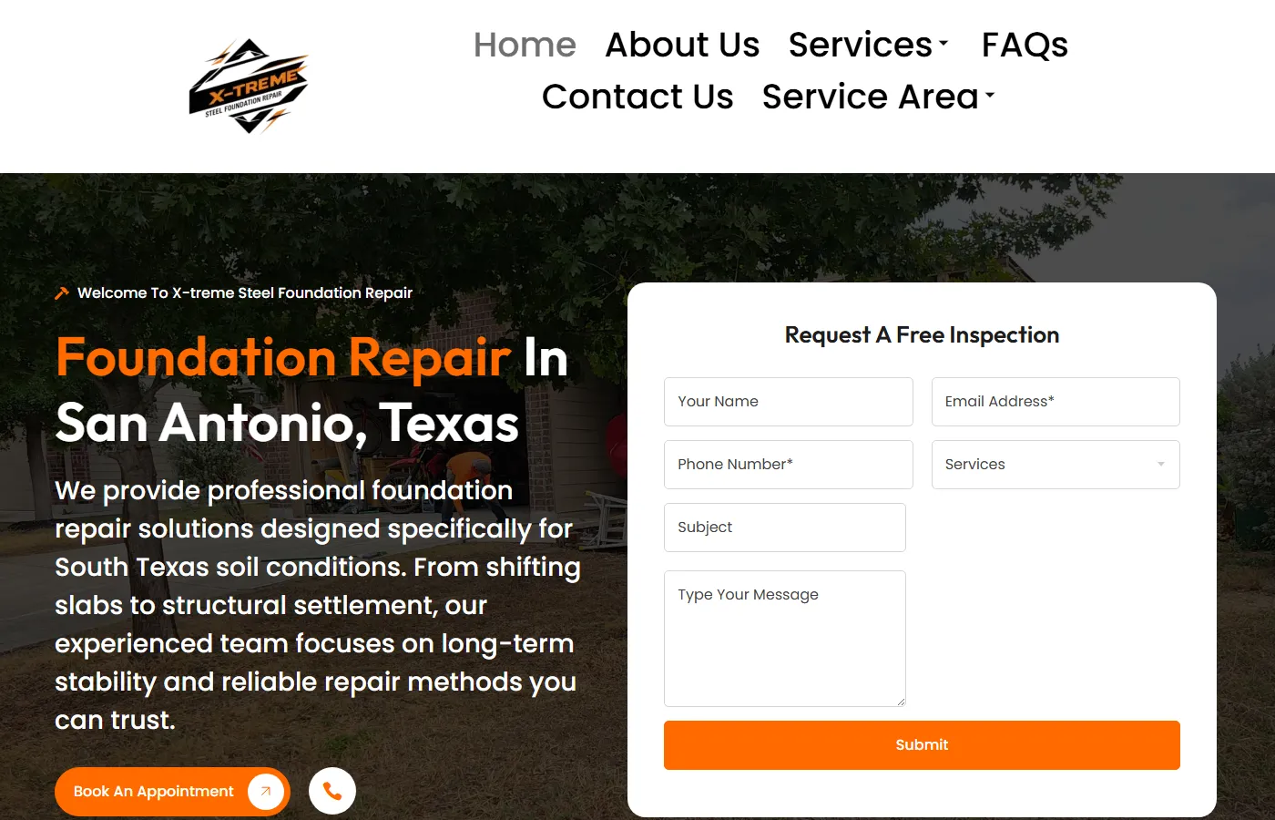X-Treme Steel Foundation Repair website built by Cavenaugh Media